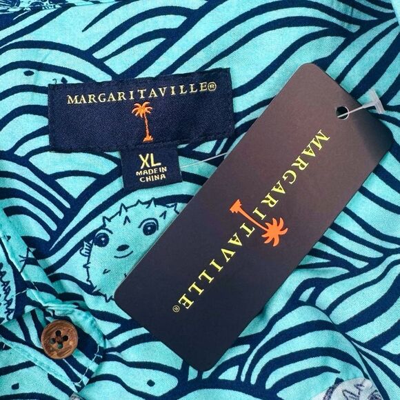 Margaritaville Aruba Blue Button-Down Shirt - Size XL - Picture 3 of 5